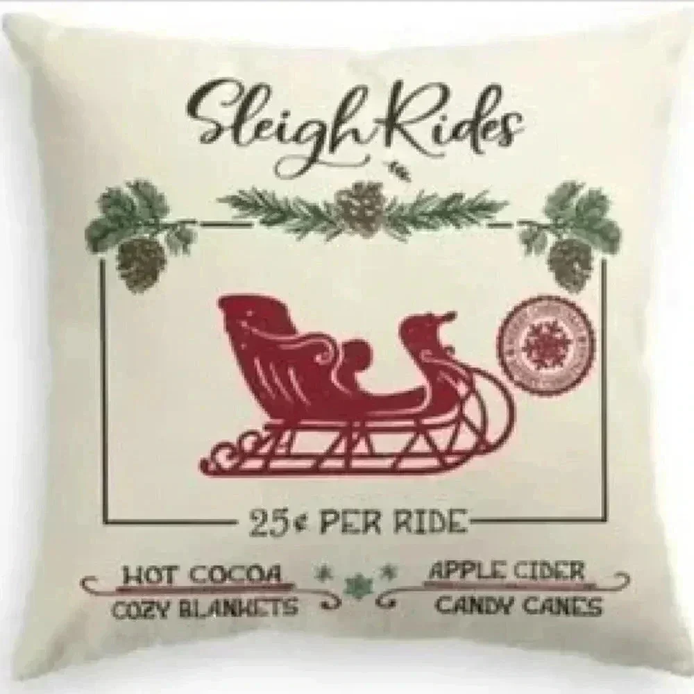 Christmas Throw Pillow Cover, 18 x 18 Inch